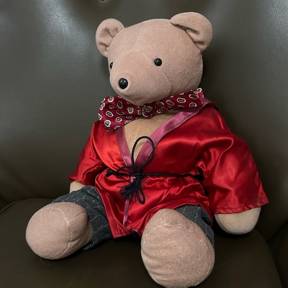 Vintage North American Bear Co. Muffy’s Dad Bear – Red Smoking Jacket – 1979 - Picture 2 of 6